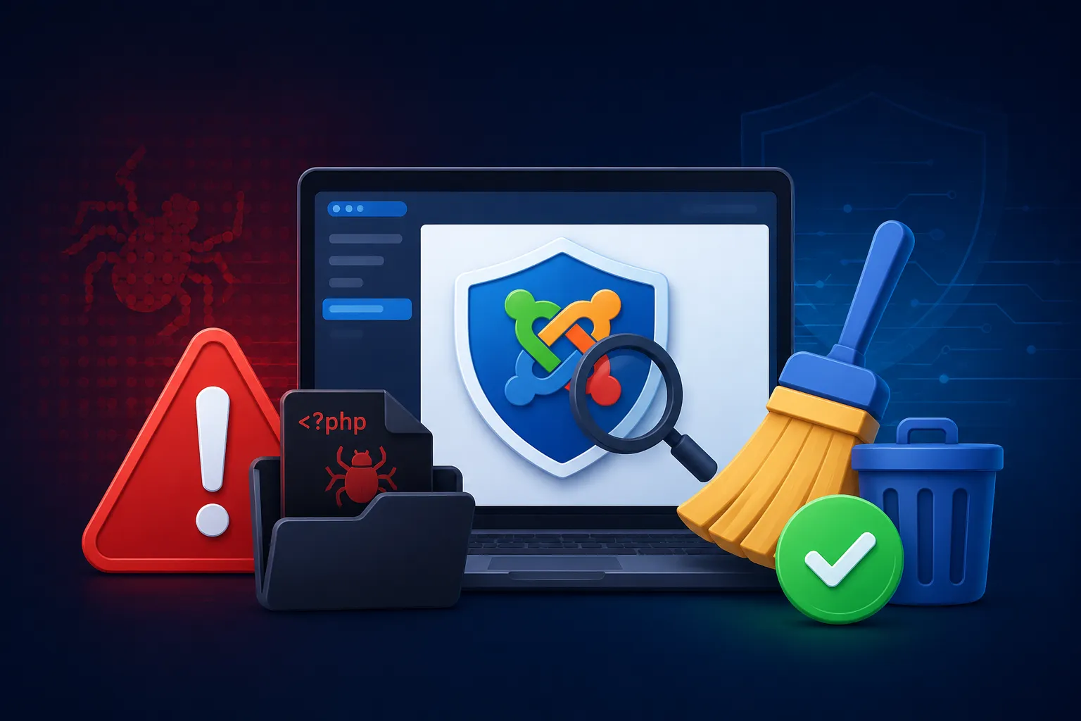 MuRu Guard Security Scanner dashboard inside the Joomla administrator